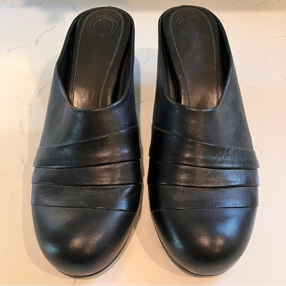 Nurture Mules Womens Size 11M Black Leather Clogs Dress Comfort Shoes Slip Ons - Picture 3 of 10